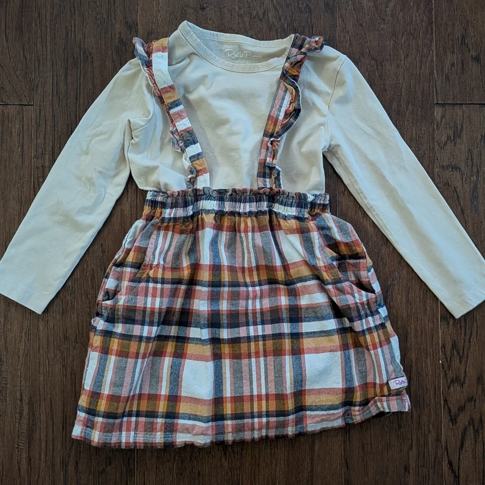 Ruffle Butts Plaid Jumper and Layering Shirt